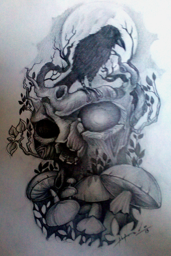 calavera arbol